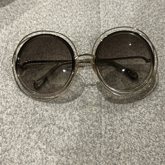 Chloe Round Frame Sunglasses - Picture 2 of 10